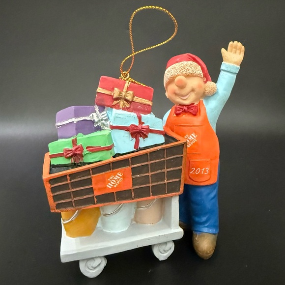 2013 Mr. Christmas Homer HOME DEPOT Shopping Cart Gifts Christmas Tree Ornament - Picture 1 of 12